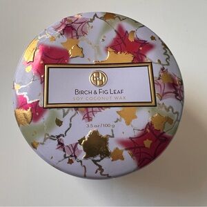 Unlit Candle Tin with Soy coconut wax in Birch & Fig Leaf, 3.5oz